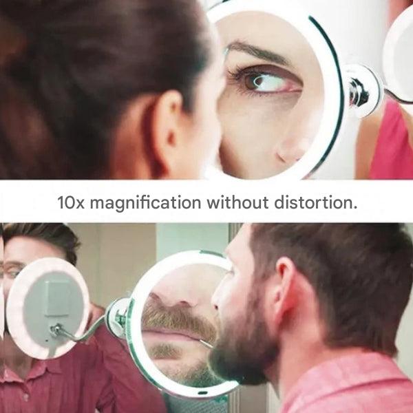 LED Beauty Mirror with Powerful Lighting & 10x Magnification